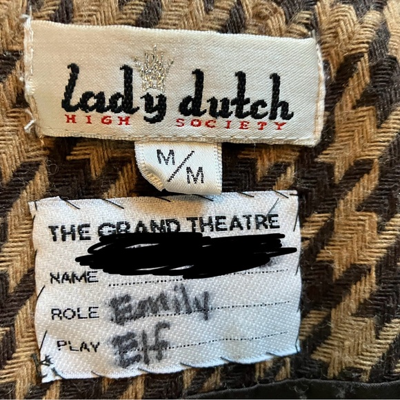 Brown Houndstooth Cutaway Coat (Lady Dutch) - Picture 3 of 3